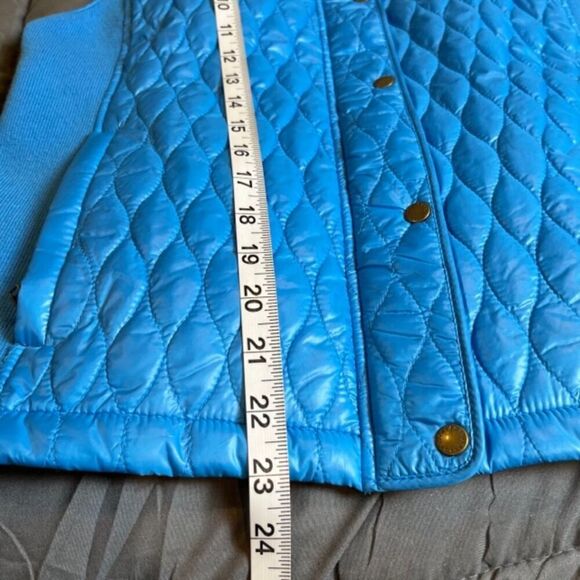 Talbots Diamond Quilted Vest with Stretch Side Panel Bright Blue Size Small - Picture 9 of 9